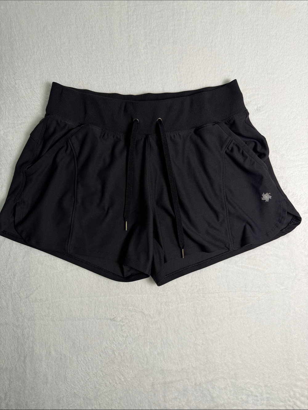 Women's Black Athletic Drawstring Shorts with pockets size Small